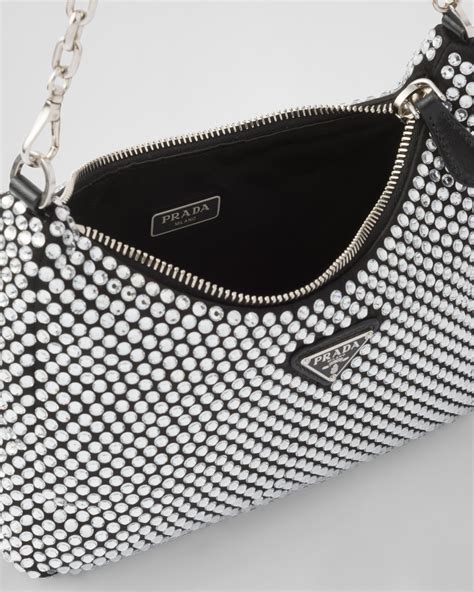 prada bag with crystals|Prada crystal re edition.